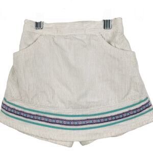 Gymboree Toddler Corduroy Pull On Cream Skort Winter Fair Isle Girl Size 4-5Y